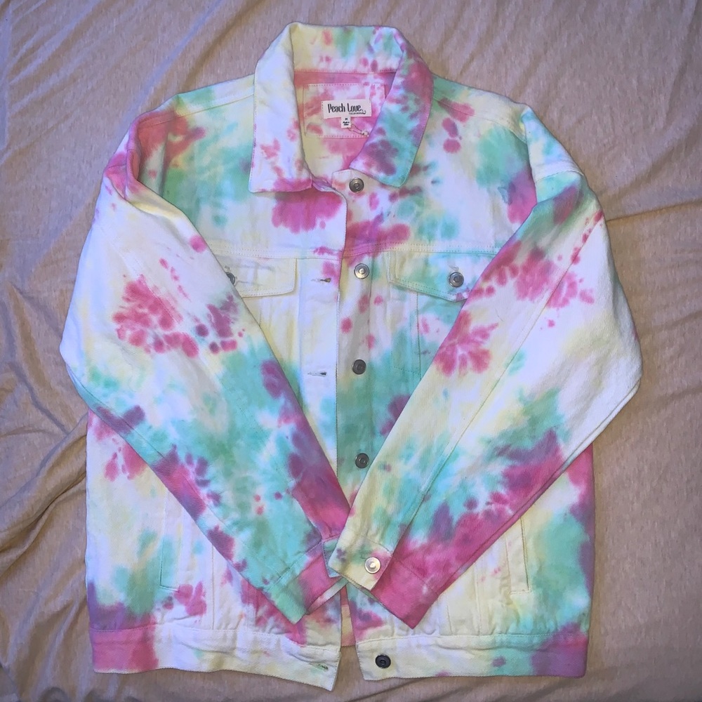 Tie dye denim jacket